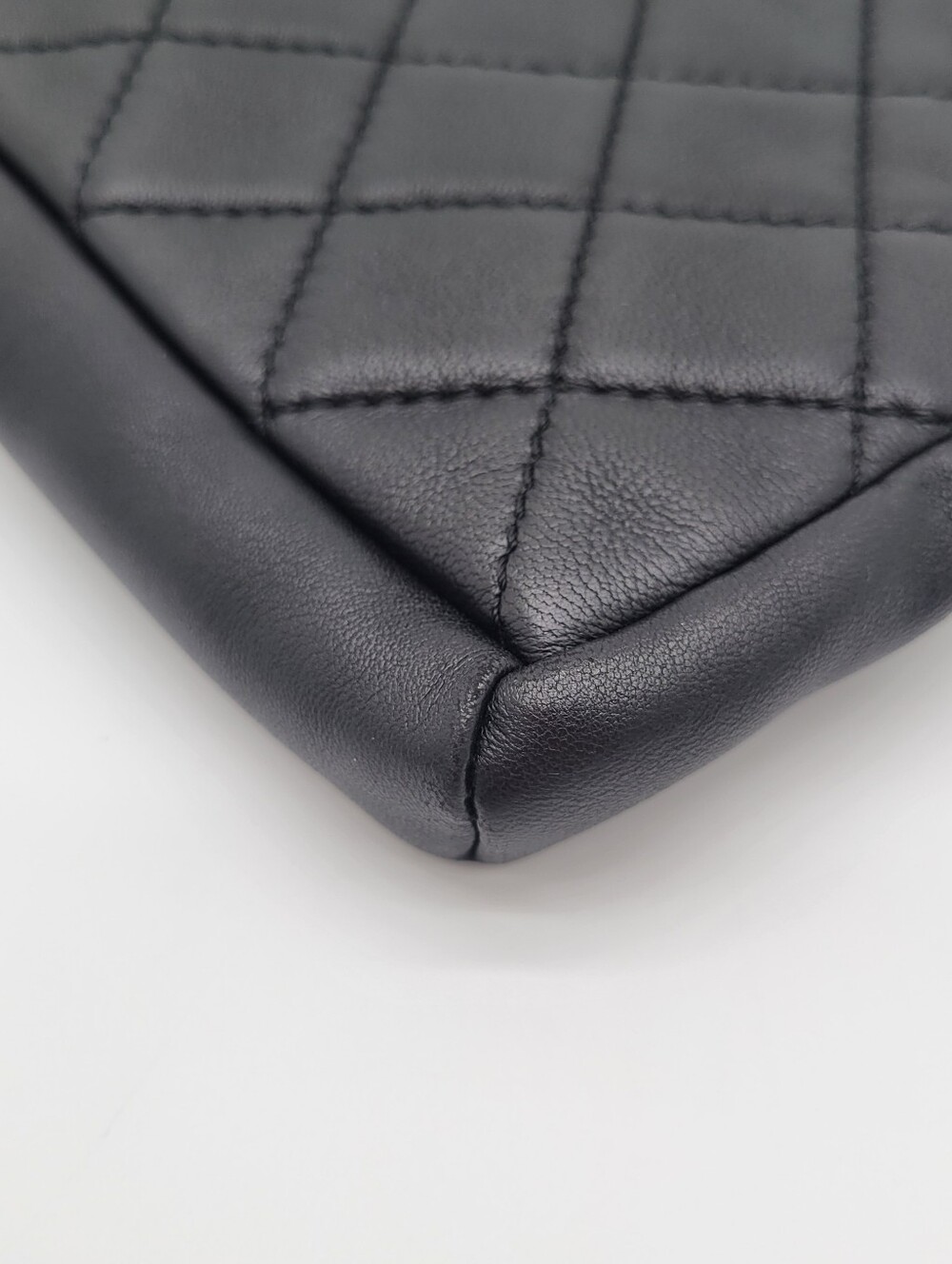 Authentic Chanel Quilted Leather Black Clutch - Picture 7 of 9